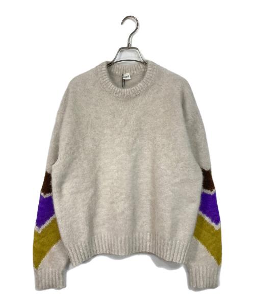 BOWTE（バウト）BOWTE (バウト) NATURAL FOX INTARSIA SLEEVE：ニット　JOURNALSTANDARD L'ESSAGE取扱 ベージュ サイズ:FREE 未使用品の古着・服飾アイテム