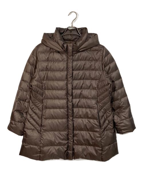 UNTITLED（アンタイトル）UNTITLED (アンタイトル) 撥水 ロング丈タフタダウンコート ブラウン サイズ:44の古着・服飾アイテム