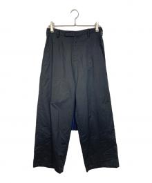 Y's（ワイズ）の古着「バックプリーツパンツ　デザインパンツ　日本製」｜ブラック×ネイビー