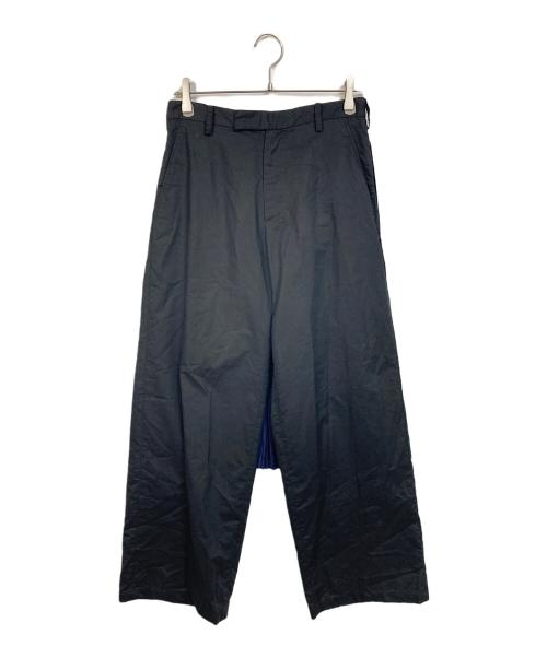 Y's（ワイズ）Y's (ワイズ) バックプリーツパンツ　デザインパンツ　日本製 ブラック×ネイビー サイズ:1の古着・服飾アイテム