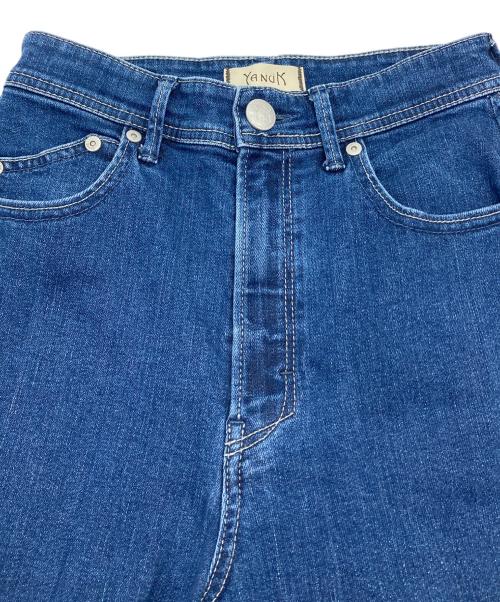 YANUK（ヤヌーク）YANUK (ヤヌーク) ワイドフレア WIN　デニムパンツ　ワイドパンツ　フレアパンツ　日本製 インディゴ サイズ:24の古着・服飾アイテム