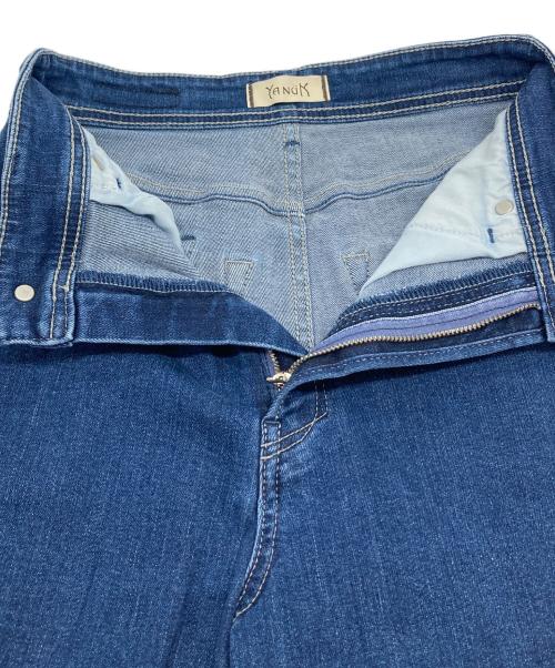 YANUK（ヤヌーク）YANUK (ヤヌーク) ワイドフレア WIN　デニムパンツ　ワイドパンツ　フレアパンツ　日本製 インディゴ サイズ:24の古着・服飾アイテム