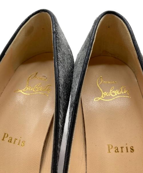 Christian Louboutin（クリスチャン・ルブタン）Christian Louboutin (クリスチャン・ルブタン) ハラコヒールパンプス シルバー サイズ:35 1/2の古着・服飾アイテム