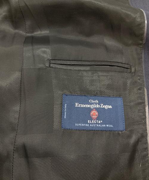 BLACK LABEL CRESTBRIDGE（ブラックレーベル クレストブリッジ）BLACK LABEL CRESTBRIDGE (ブラックレーベル クレストブリッジ) シャドーストライプ柄テーラードジャケット∔ベスト　Ermenegildo Zegna生地 ネイビー サイズ:Lの古着・服飾アイテム