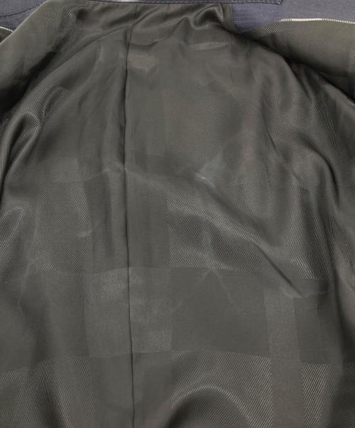 BLACK LABEL CRESTBRIDGE（ブラックレーベル クレストブリッジ）BLACK LABEL CRESTBRIDGE (ブラックレーベル クレストブリッジ) シャドーストライプ柄テーラードジャケット∔ベスト　Ermenegildo Zegna生地 ネイビー サイズ:Lの古着・服飾アイテム