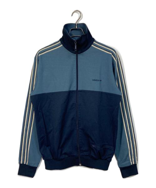 adidas（アディダス）adidas (アディダス) 【古着】　00'sトラックジャケット　ポリエステル混ジャケット　00年代 ブルー×ネイビー サイズ:XOの古着・服飾アイテム