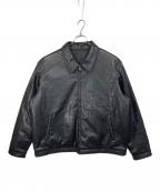 SOPHNET.ソフネット）の古着「SUSTAINABLE LEATHER SINGLE RIDER'S JACKET  サステナブルレザーシングルライダースジャケット  アウター　日本製」｜ブラック