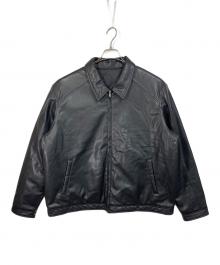 SOPHNET.（ソフネット）の古着「SUSTAINABLE LEATHER SINGLE RIDER'S JACKET  サステナブルレザーシングルライダースジャケット  アウター　日本製」｜ブラック