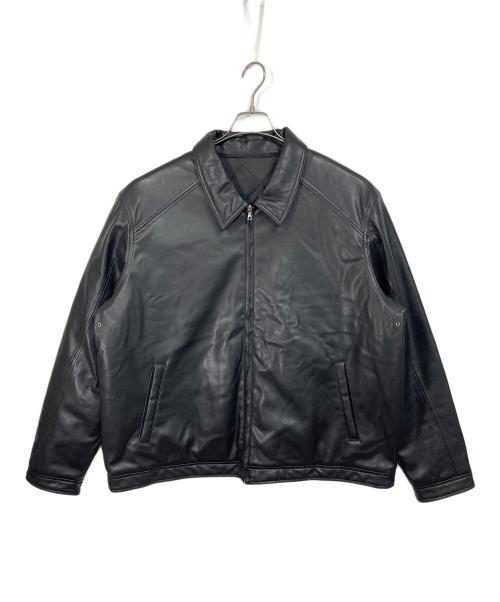 SOPHNET.（ソフネット）SOPHNET. (ソフネット) SUSTAINABLE LEATHER SINGLE RIDER'S JACKET  サステナブルレザーシングルライダースジャケット  アウター　日本製 ブラック サイズ:XLの古着・服飾アイテム