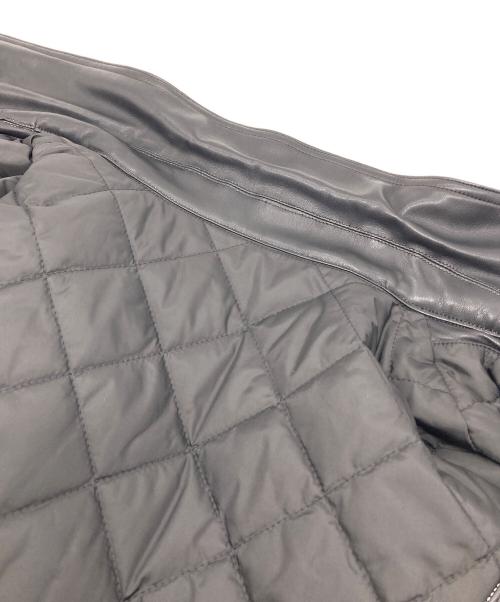 SOPHNET.（ソフネット）SOPHNET. (ソフネット) SUSTAINABLE LEATHER SINGLE RIDER'S JACKET  サステナブルレザーシングルライダースジャケット  アウター　日本製 ブラック サイズ:XLの古着・服飾アイテム