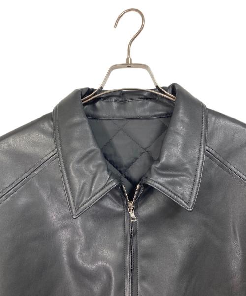 SOPHNET.（ソフネット）SOPHNET. (ソフネット) SUSTAINABLE LEATHER SINGLE RIDER'S JACKET  サステナブルレザーシングルライダースジャケット  アウター　日本製 ブラック サイズ:XLの古着・服飾アイテム