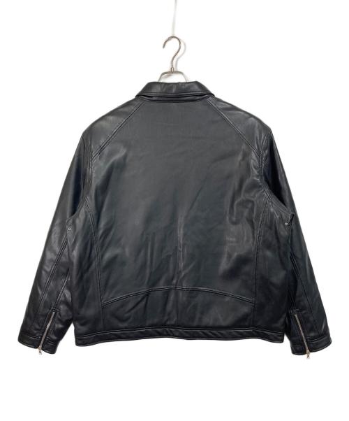 SOPHNET.（ソフネット）SOPHNET. (ソフネット) SUSTAINABLE LEATHER SINGLE RIDER'S JACKET  サステナブルレザーシングルライダースジャケット  アウター　日本製 ブラック サイズ:XLの古着・服飾アイテム
