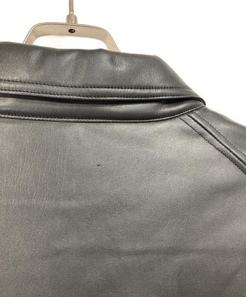 SOPHNET.（ソフネット）SOPHNET. (ソフネット) SUSTAINABLE LEATHER SINGLE RIDER'S JACKET  サステナブルレザーシングルライダースジャケット  アウター　日本製 ブラック サイズ:XLの古着・服飾アイテム