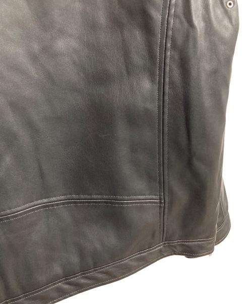 SOPHNET.（ソフネット）SOPHNET. (ソフネット) SUSTAINABLE LEATHER SINGLE RIDER'S JACKET  サステナブルレザーシングルライダースジャケット  アウター　日本製 ブラック サイズ:XLの古着・服飾アイテム