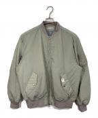 uniform experimentユニフォームエクスペリメント）の古着「CRYSTAL NYLON FLIGHT JACKET  クリスタルナイロンフライトジャケット  アウター　日本製」｜グリーン