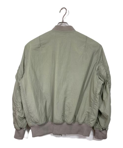 uniform experiment（ユニフォームエクスペリメント）uniform experiment (ユニフォームエクスペリメント) CRYSTAL NYLON FLIGHT JACKET  クリスタルナイロンフライトジャケット  アウター　日本製 グリーン サイズ:4の古着・服飾アイテム