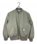 uniform experiment（ユニフォームエクスペリメント）の古着「CRYSTAL NYLON FLIGHT JACKET  クリスタルナイロンフライトジャケット  アウター　日本製」｜グリーン