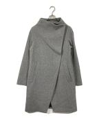 B7 NO ROSE WITHOUT A THORNベーセッツ）の古着「スタンドカラーコート　ウールコート　アウター」｜グレー