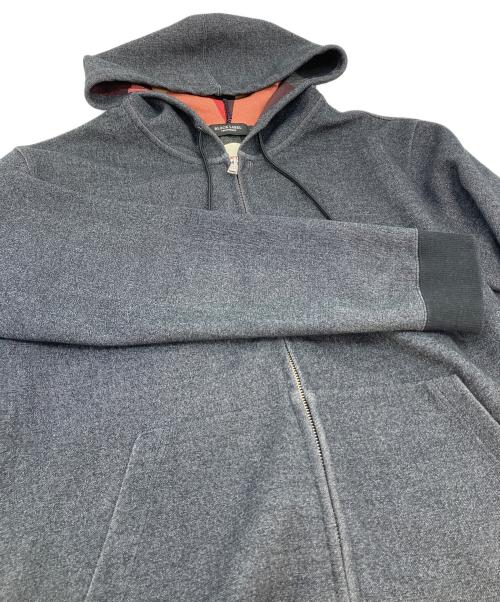 BLACK LABEL CRESTBRIDGE（ブラックレーベル クレストブリッジ）BLACK LABEL CRESTBRIDGE (ブラックレーベル クレストブリッジ) 裏地チェック ジップパーカー グレー サイズ:Lの古着・服飾アイテム