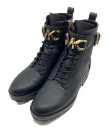 MICHAEL KORS（マイケルコース）の古着「ロゴバックルブーツ/REED LACE UP BOOTIE  ショートブーツ」｜ブラック