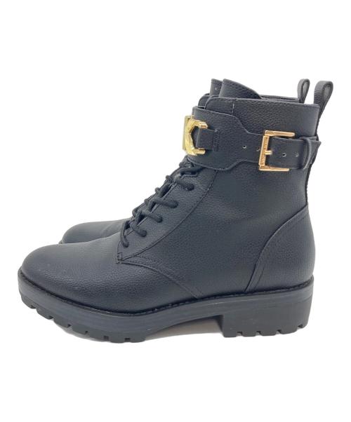 MICHAEL KORS（マイケルコース）MICHAEL KORS (マイケルコース) ロゴバックルブーツ/REED LACE UP BOOTIE  ショートブーツ ブラック サイズ:6の古着・服飾アイテム