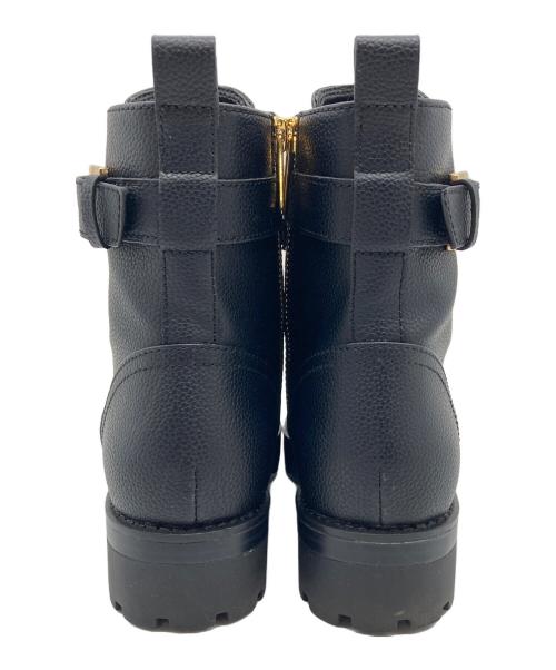 MICHAEL KORS（マイケルコース）MICHAEL KORS (マイケルコース) ロゴバックルブーツ/REED LACE UP BOOTIE  ショートブーツ ブラック サイズ:6の古着・服飾アイテム