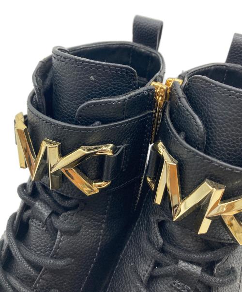 MICHAEL KORS（マイケルコース）MICHAEL KORS (マイケルコース) ロゴバックルブーツ/REED LACE UP BOOTIE  ショートブーツ ブラック サイズ:6の古着・服飾アイテム