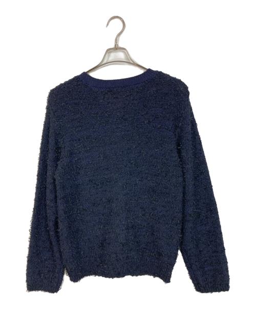 babylone.s（バビロン）babylone.s (バビロン) ツイードニットカーディガン ネイビー×ブラック サイズ:Fの古着・服飾アイテム
