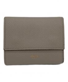 CELINE（セリーヌ）の古着「スモール トリフォールドウォレット　ミニ財布　三つ折り財布」｜ペブル(グレージュ)