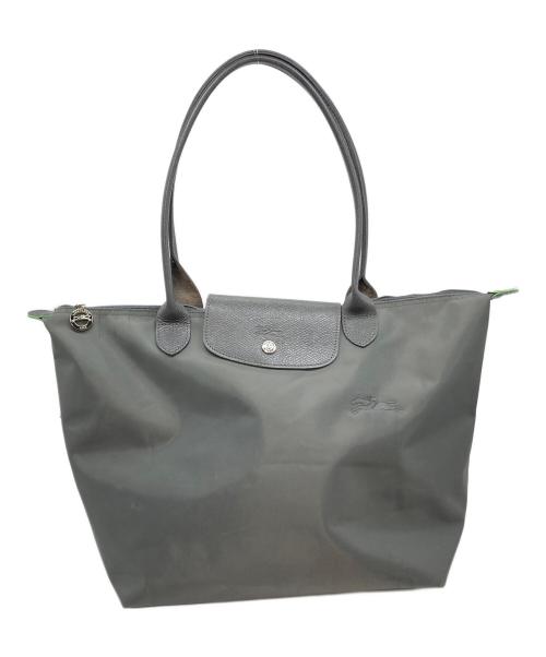 LONGCHAMP（ロンシャン）LONGCHAMP (ロンシャン) ル・プリアージュ折りたたみトートバッグ L グレー サイズ:実寸参照の古着・服飾アイテム