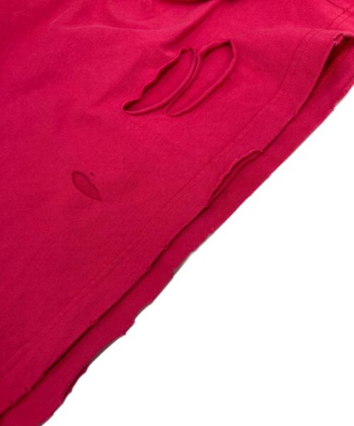 BALENCIAGA（バレンシアガ）BALENCIAGA (バレンシアガ) デストロイ加工ロゴプリントTシャツ　オーバーサイズ　ビッグシルエット ピンク サイズ:Mの古着・服飾アイテム