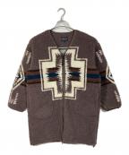 PENDLETON×BAYFLOWペンドルトン×ベイフロー）の古着「ボアコート　ロングコート　アウター　ライトアウター」｜ブラウン