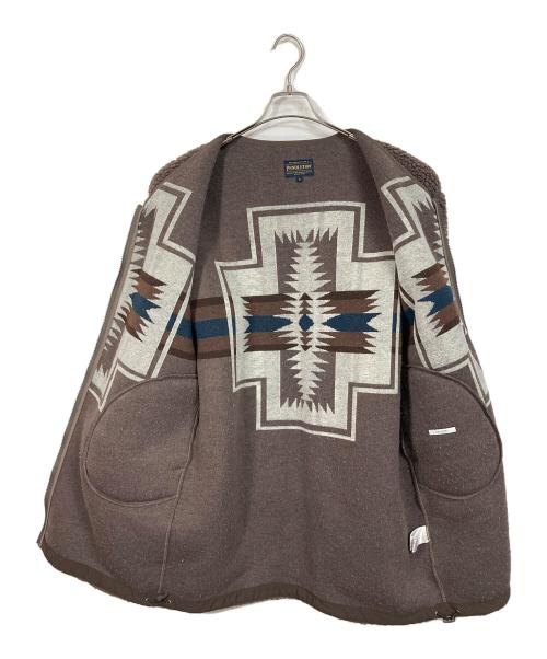 PENDLETON（ペンドルトン）PENDLETON (ペンドルトン) BAYFLOW (ベイフロー) ボアコート　ロングコート　アウター　ライトアウター ブラウン サイズ:FREEの古着・服飾アイテム