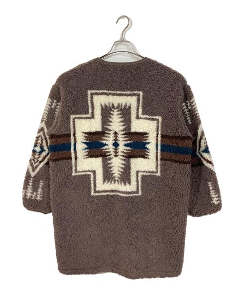 PENDLETON（ペンドルトン）PENDLETON (ペンドルトン) BAYFLOW (ベイフロー) ボアコート　ロングコート　アウター　ライトアウター ブラウン サイズ:FREEの古着・服飾アイテム