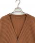 HOMME PLISSE ISSEY MIYAKE (オム プリッセ イッセイ ミヤケ) プリーツロングカーディガン　日本製 ブラウン サイズ:2：25000円