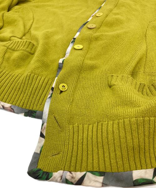 UNDERCOVER（アンダーカバー）UNDERCOVER (アンダーカバー) ニットカーディガン　26SS　ウェービープラケットカーディガン グリーン サイズ:3 未使用品の古着・服飾アイテム
