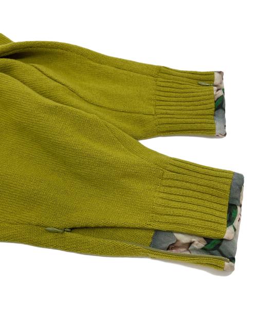 UNDERCOVER（アンダーカバー）UNDERCOVER (アンダーカバー) ニットカーディガン　26SS　ウェービープラケットカーディガン グリーン サイズ:3 未使用品の古着・服飾アイテム