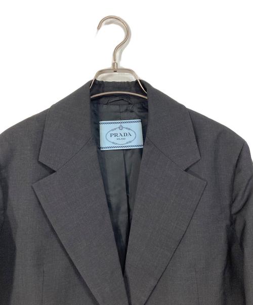 PRADA（プラダ）PRADA (プラダ) テーラードジャケット グレー サイズ:38の古着・服飾アイテム