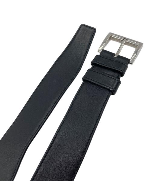 PRADA（プラダ）PRADA (プラダ) レザーベルト　イタリア製 ブラック サイズ:実寸参照の古着・服飾アイテム