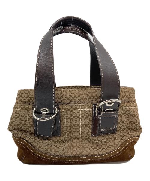 COACH（コーチ）COACH (コーチ) シグネチャーハンドバッグ ベージュ サイズ:実寸参照の古着・服飾アイテム