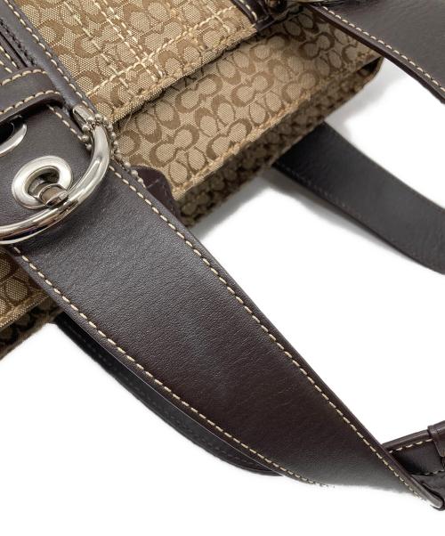 COACH（コーチ）COACH (コーチ) シグネチャーハンドバッグ ベージュ サイズ:実寸参照の古着・服飾アイテム