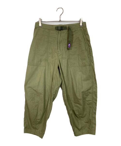 THE NORTHFACE PURPLELABEL（ザ・ノースフェイス パープルレーベル）THE NORTHFACE PURPLELABEL Ripstop Wide Cropped Pants リップストップワイドクロップドパンツ  ベイカーパンツ　イージーパンツ　スナップボタン カーキ サイズ:30の古着・服飾アイテム
