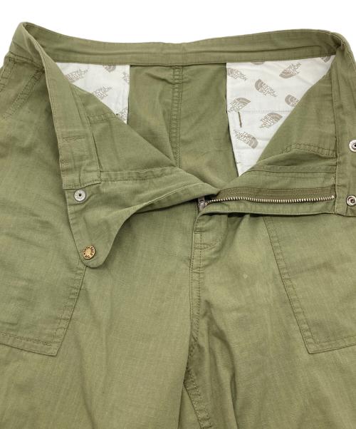 THE NORTHFACE PURPLELABEL（ザ・ノースフェイス パープルレーベル）THE NORTHFACE PURPLELABEL Ripstop Wide Cropped Pants リップストップワイドクロップドパンツ  ベイカーパンツ　イージーパンツ　スナップボタン カーキ サイズ:30の古着・服飾アイテム