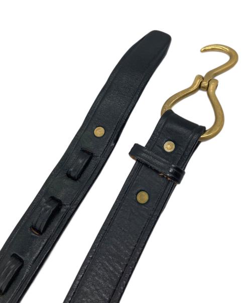 TORY LEATHER（トリーレザー）TORY LEATHER (トリーレザー) フックベルト　レザーベルト ブラック サイズ:実寸参照の古着・服飾アイテム
