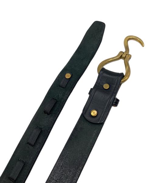 TORY LEATHER（トリーレザー）TORY LEATHER (トリーレザー) フックベルト　レザーベルト ブラック サイズ:実寸参照の古着・服飾アイテム