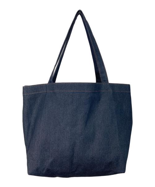 MaxMara（マックスマーラ）MaxMara (マックスマーラ) デニムトートバッグ　ロゴトートバッグ ネイビーの古着・服飾アイテム