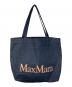 MaxMara（マックスマーラ）の古着「デニムトートバッグ　ロゴトートバッグ」｜ネイビー
