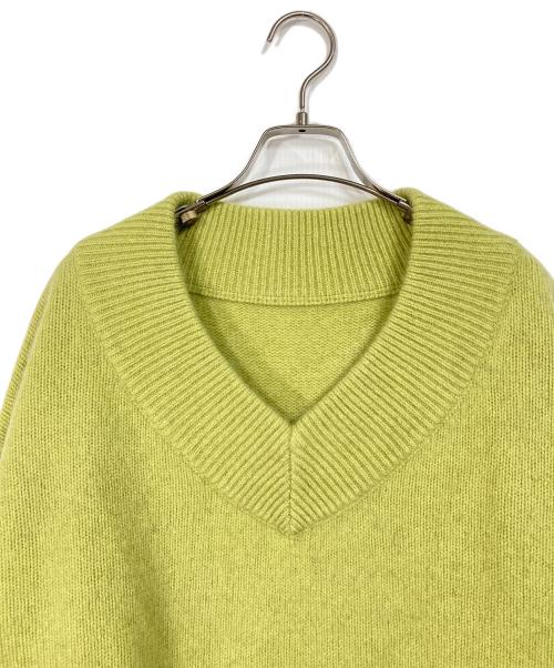 Noble（ノーブル）Noble (ノーブル) YAKワイドVネックニット　25年モデル グリーン サイズ:実寸参照の古着・服飾アイテム