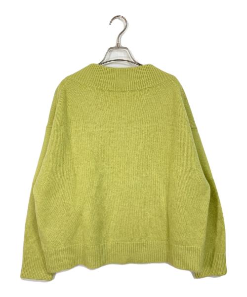 Noble（ノーブル）Noble (ノーブル) YAKワイドVネックニット　25年モデル グリーン サイズ:実寸参照の古着・服飾アイテム