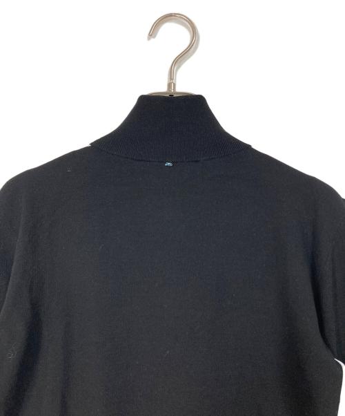 SPORT MAX（スポーツマックス）SPORT MAX (スポーツマックス) ハーフジップラインニット ブラック×イエロー サイズ:Lの古着・服飾アイテム